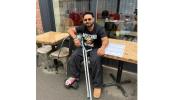 Sidelined with broken foot but Pant in high spirits!