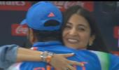 Anushka Congratulates Rohit With A Hug