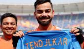 Sachin's mega landmark safe as Virat exits Test arena