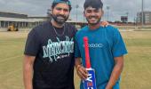 Rohit gifts bat, inspires youngsters Mhatre, Sarfaraz