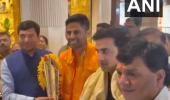 SKY, Gambhir take T20 World Cup trophy to Siddhivinayak temple