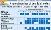 Graphic on highest number of Lok Sabha wins