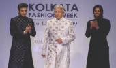 Ustad Amjad Ali Khan walks the ramp