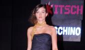 Indian models showcase seductive eveningwear