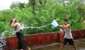 Unusual monsoon pics: Water fight!