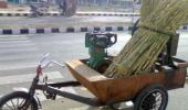 Unusual summer pics: Sugarcane juice on wheels!