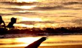 Unusual summer pics: The sunset can't silence him!
