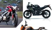 IN PICS: Pulsar 200NS takes on KTM and Honda CBR!