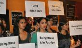 Models, designers protest Mumbai rape at LFW