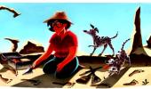 Google doodles for Mary Leakey's 100th anniversary