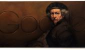 Google doodles for Rembrandt van Rijn's 407th birthday