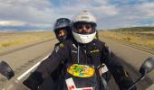 This couple is travelling the world on their BIKE