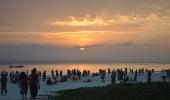 Watching the sunset at Radhanagar Beach