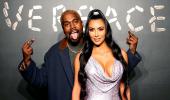 Kim's sparkling Versace dress will make you blush