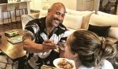 Cool dad. Adorable spouse. Dwayne Johnson has life goals for you