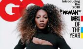 Off-duty chic! Serena's black bodysuit is downright sexy