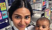 Female pilot takes baby to work. Here's what happened next!