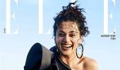 Too cute! Taapsee Pannu models a sexy black gown