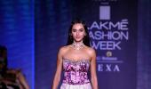 Pix: Shibani bares shoulders in a floral corset choli