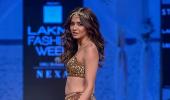 Kriti turns boho bride in gold bralette