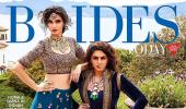 Badass brides! Huma, Diana look pretty in blue