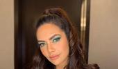 Esha Gupta rocks nude lips, green eye makeup