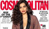 Sonam rocks cleavage in a plunging shirt