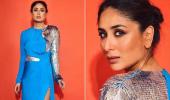 Kareena rocks thigh slit in a blue Prabal Gurung gown