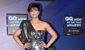 Must-see! Tahira goes bold in a metallic gown