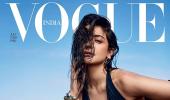 Anushka sizzles in a blue swimsuit