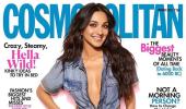 Kiara bares cleavage in a denim jumpsuit