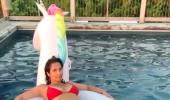 It's pool time for Padma Lakshmi!