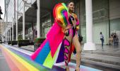 Celebs Rock Rainbow Colours On The Ramp