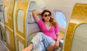 Urvashi is Oh-So-Glamorous In-Flight