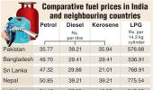 What petrol costs in India, Pak, Sri Lanka