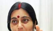 Sushma takes a dig at Pranab