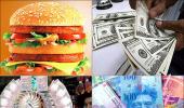 How currencies fare and the cost of a burger in 30 nations