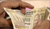 Rupee slips 25 paise to 53.72