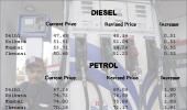 Petrol price hiked by Rs 1.50, diesel 45 paise