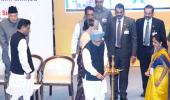 PM inaugurates Bharatiya Mahila Bank, Sonia attends function