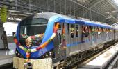 Young woman steers Chennai's first Metro train