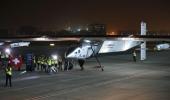 World's first solar-powered plane leaves Oman for Gujarat