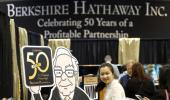 Buffett celebrates 50th yr at Berkshire, faces tough questions