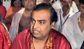 Mukesh Ambani prays at Lord Venkateswara shrine