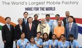 Modi inaugurates world's largest mobile phone factory in Noida