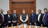 Budget: Modi meets Ambani, Tata, other biz leaders