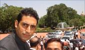 Spotted: Abhishek Bachchan at Rashtrapati Bhavan