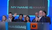 First Look: SRK, Kajol ring opening bell at NASDAQ