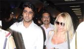 Pamela Anderson arrives in Mumbai