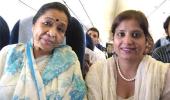 Spotted: Asha Bhosle onboard a flight